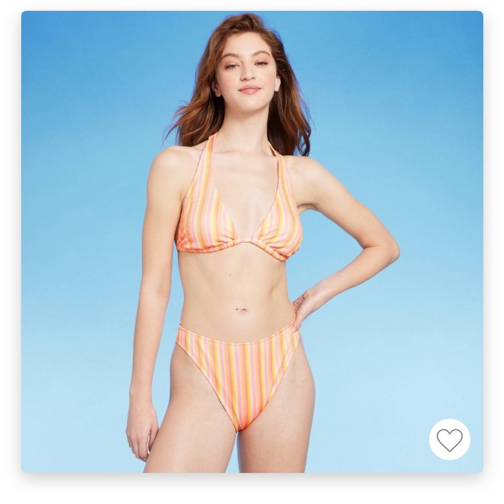 💛High Waisted Stripe Bikini🧡